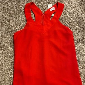 Red tank top with cutouts